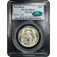 1936-D San Diego Commem Half Dollar (50c) Obverse Image