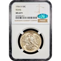 1936-D Texas Commemorative Half (50c) Obverse Image