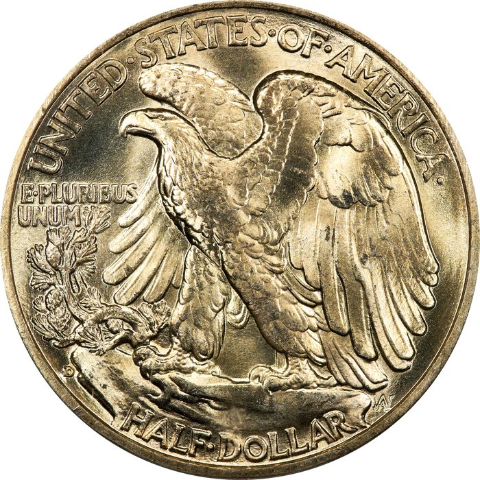 1936-D Walking Liberty Half Dollar (50c) OGH Photo 4