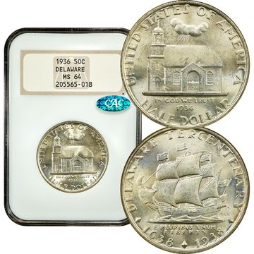 1936 Delaware Commem Half Dollar (50c) Composite Image