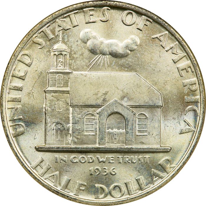 1936 Delaware Commem Half Dollar (50c) Photo 3