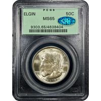 1936 Elgin Commem Half Dollar (50c) OGH Obverse Slab Image