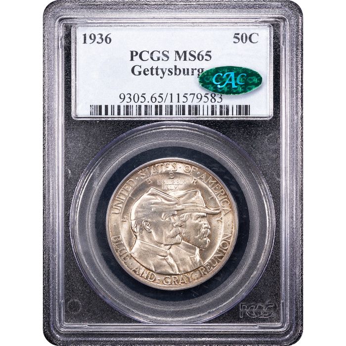 1936 Gettysburg Commemorative Half (50c) Obverse Slab Image