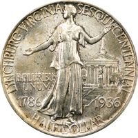 1936 Lynchburg Commem Half Dollar (50c) Photo 4