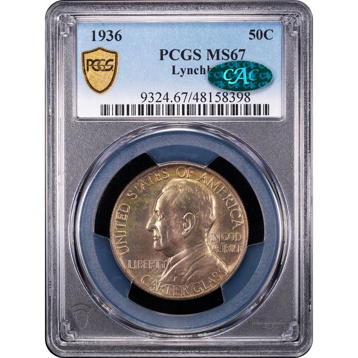 1936 Lynchburg Commemorative Half (50c) Obverse Slab Image