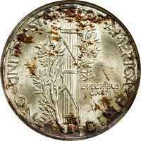1936 Mercury Dime (10c) Reverse Image
