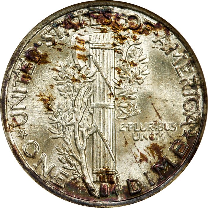 1936 Mercury Dime (10c) Reverse Image