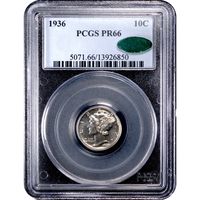1936 Mercury Dime (10c) Obverse Image