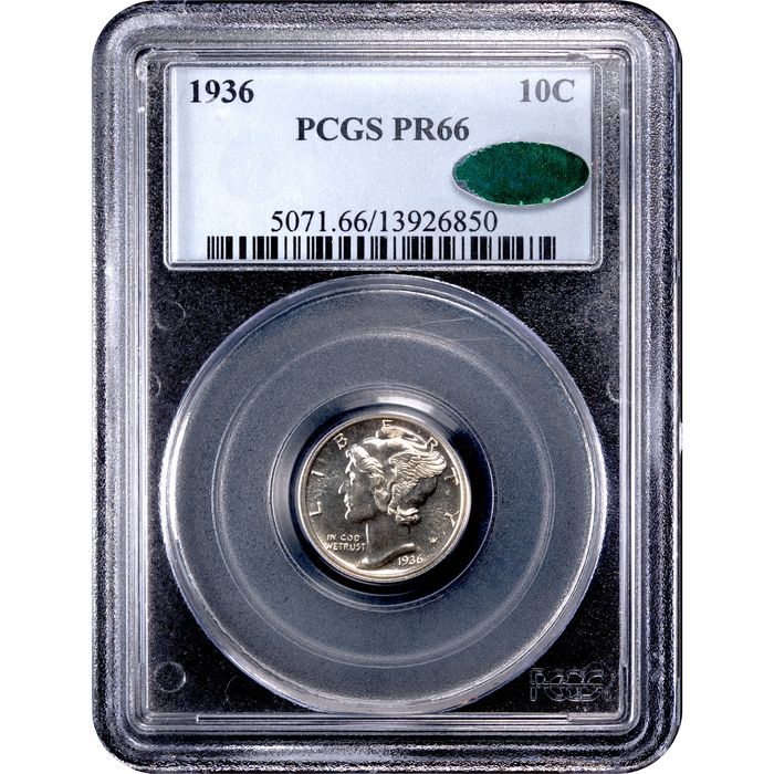 1936 Mercury Dime (10c) Obverse Image