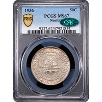 1936 Norfolk Commemorative Half (50c) Obverse Slab Image