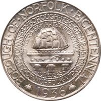 1936 Norfolk Commemorative Half Dollar (50c) Photo 3