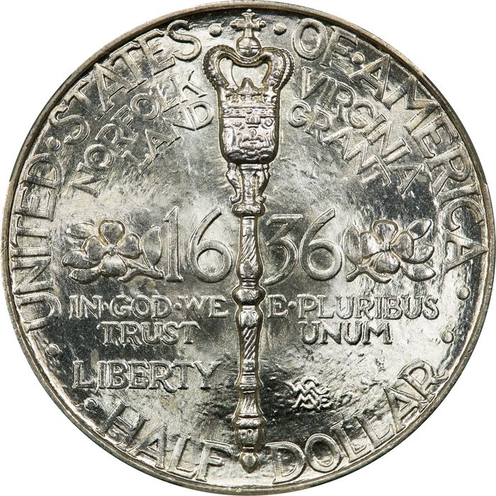 1936 Norfolk Commemorative Half Dollar (50c) Photo 4