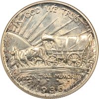 1936 Oregon Commemorative Half Dollar (50c) Reverse Image