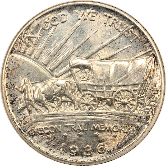 1936 Oregon Commemorative Half Dollar (50c) Reverse Image