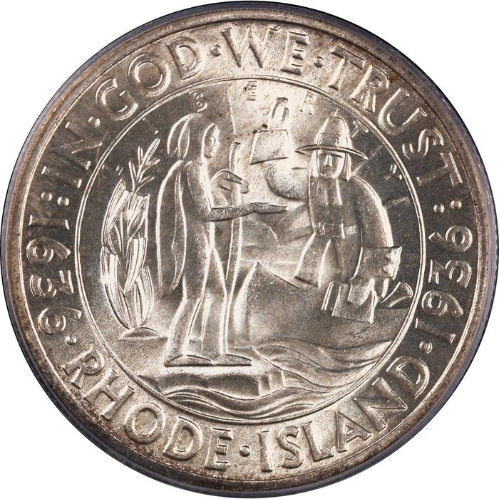1936 Rhode Island Commemorative Half (50c) Obverse Image