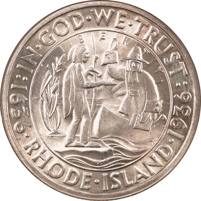 1936 Rhode Island Commemorative Half Dollar (50c) Obverse Image