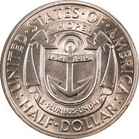 1936 Rhode Island Commemorative Half Dollar (50c) Reverse Image