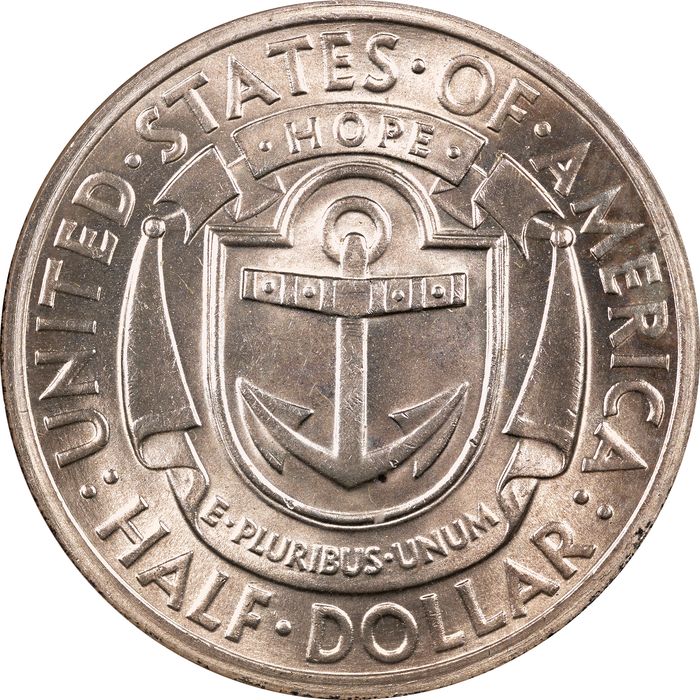 1936 Rhode Island Commemorative Half Dollar (50c) Reverse Image