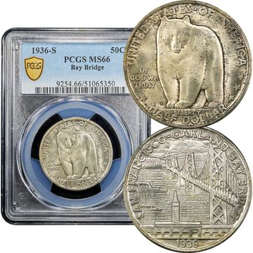 1936-S Bay Bridge Commem Half Dollar (50c) Composite Image