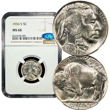 1936-S Buffalo Nickel (5c) Composite Image