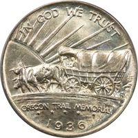 1936-S Oregon Commemorative Half Dollar (50c) OGH Reverse Image