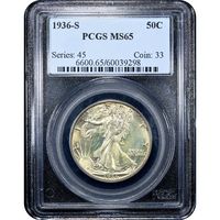 1936-S Walking Liberty Half Dollar (50c) Obverse Image