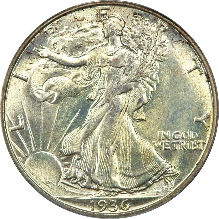 1936-S Walking Liberty Half Dollar (50c) Photo 3