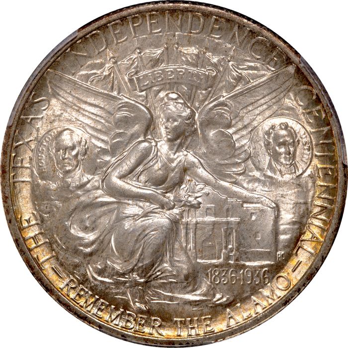 1936 Texas Commemorative Half Dollar (50c) Reverse Image