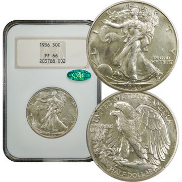 1936 Walking Liberty Half Dollar (50c) Composite Image