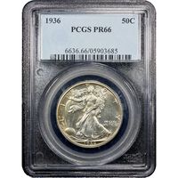 1936 Walking Liberty Half Dollar (50c) Obverse Slab Image