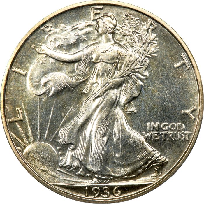 1936 Walking Liberty Half Dollar (50c) Obverse Image