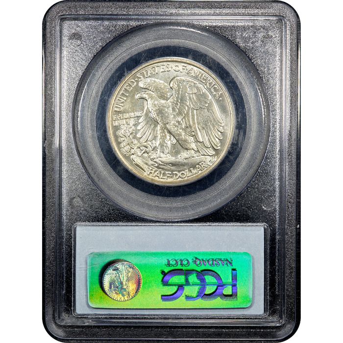 1936 Walking Liberty Half Dollar (50c) Reverse Slab Image
