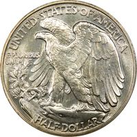 1936 Walking Liberty Half Dollar (50c) Reverse Image