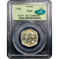1936 Washington Quarter (25c) OGH Obverse Image