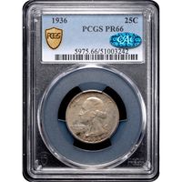 1936 Washington Quarter (25c) Obverse Slab Image
