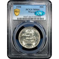 1936 Wisconsin Commem Half Dollar (50c) Obverse Image