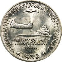 1936 Wisconsin Commem Half Dollar (50c) Photo 3