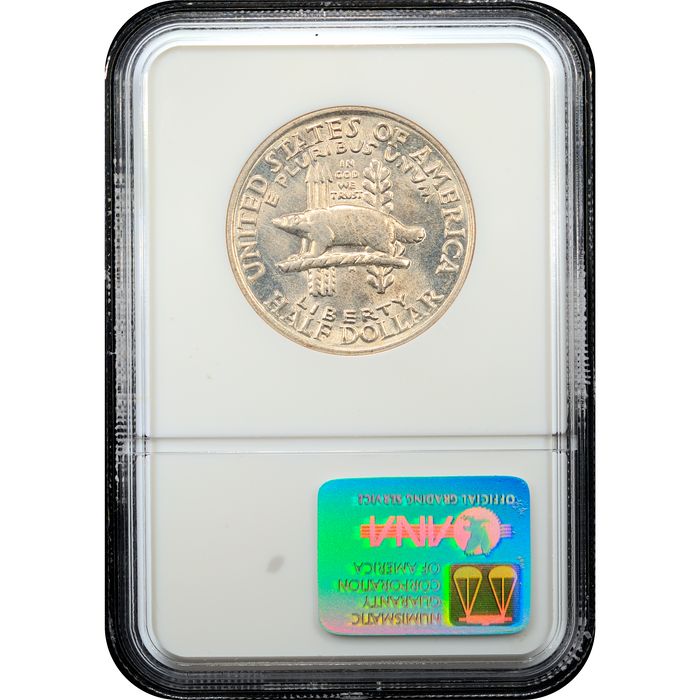 1936 Wisconsin Commemorative Half Dollar (50c) Reverse Slab Image