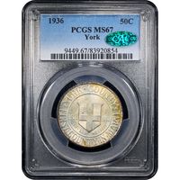 1936 York Commemorative Half Dollar (50c) Obverse Image