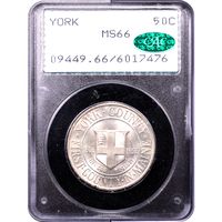 1936 York Commemorative Half Dollar (50c) Rattler Obverse Slab Image