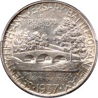 1937 Antietam Commemorative Half Dollar (50c) Reverse Image