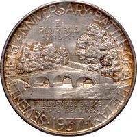 1937 Antietam Commemorative Half Dollar (50c) Photo 4