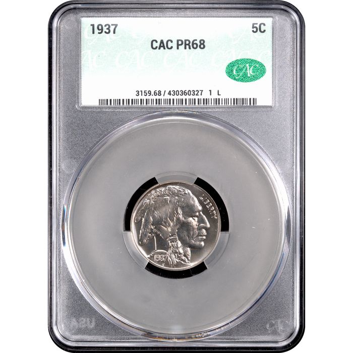 1937 Buffalo Nickel (5c) Obverse Slab Image