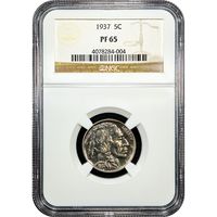 1937 Buffalo Nickel (5c) Obverse Slab Image