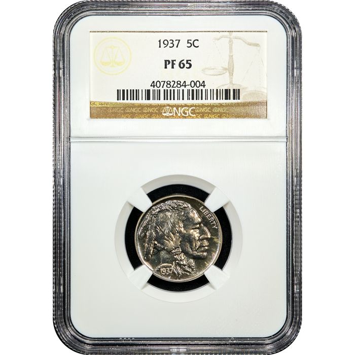 1937 Buffalo Nickel (5c) Obverse Slab Image