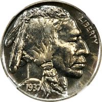 1937 Buffalo Nickel (5c) Obverse Image