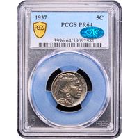 1937 Buffalo Nickel (5c) Obverse Slab Image