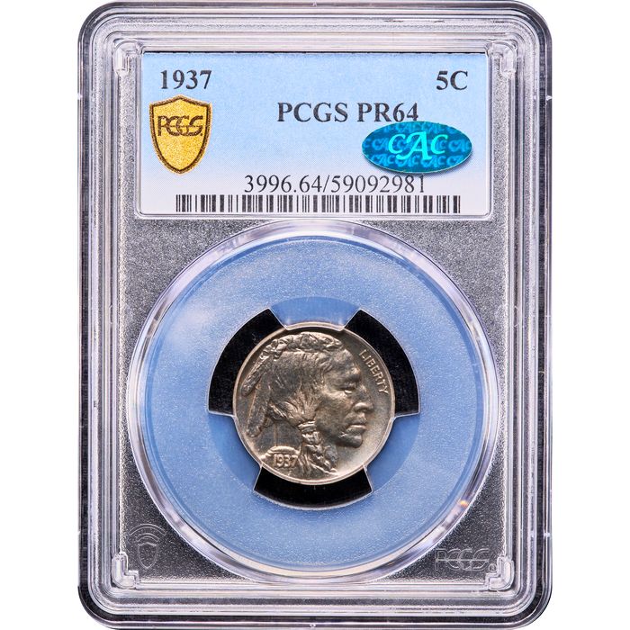 1937 Buffalo Nickel (5c) Obverse Slab Image