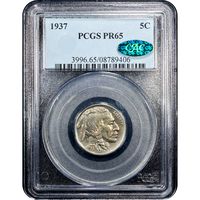1937 Buffalo Nickel (5c) Obverse Image
