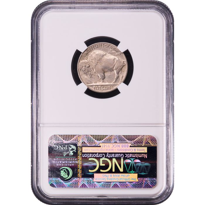1937-D 3 Legs Buffalo Nickel (5c) Reverse Image